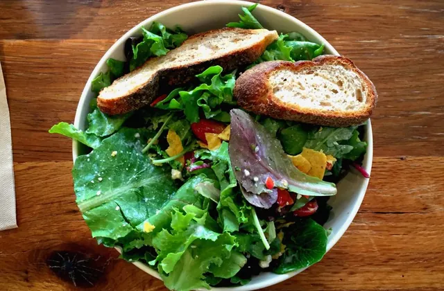 Fresh healthy salad bowl for a balanced diet